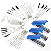 18Pcs Carburetors Carbon Dirt Jet Remove Cleaner Nylon Brushes Tool Kit Cleaning Needles for Car Motorcycle