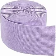 uxcell Elastic Bands for Sewing 7.5cm x 4.6m Lavender Purple Knit Elastic Spool High Elasticity for Wigs, Waistband, Pants, Craft DIY Projects