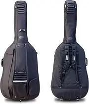 YoungMonic 3/4 Upright Double Bass Soft Bag Oxford Cloth String Bass Bag Thick Padding Waterproof Soft Bag with Multiple Pockets Cello Backpack with Sturdy Handles and Adjustable Straps (02)