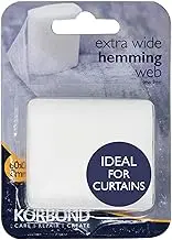 Korbond Extra Wide Hemming Web – 60mm x 8m - Invisible Mending Tape for Fabric Curtains - Iron On Hem Tape - NO Sewing Required Adhesive Fabric Tape, Webbing Tape, Hemming Tape
