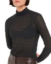 Whistles Textured Ruched Top 14 UK/10 US