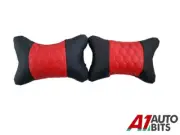 Neck Rest Support Universal Head Pillow Car Seat 2X Red Cushion Pad PU Leather