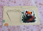 Needle Minder minders Red Panda minders magnet cross stitch