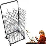 Art Drying Rack for Classroom,Single Sided Studio Training Rack,Suitable for Home and Art School Oil Painting Drying Rack(20 Shelves)