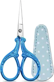 Small Thread Scissors 3.6Inch Stainless Steel Classic Scissors with Leather Cove