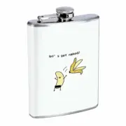 Naked Banana Em1 Flask 8oz Stainless Steel Hip Drinking Whiskey