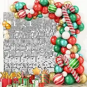 4FT x 6FT Silver Shimmer Wall Backdrop,Shiny Sequins,24PCS Sequins Backdrop Decoration Panels, Glitter Bling Photo Background Decorations for Birthday Party Wedding Engagement Anniversary Graduation