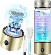 [IUHFSIFS] Upgrade Hydrogen Water Bottle with Brush【SGS Authoritative Certification - 3000PPB】【NO.1 Double Hydrogen Content】 Hydrogen Water Bottle with TOP SPE PEM Technique, Improve Water in 3 Min