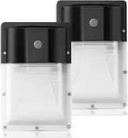 DUST TO DAWN LED Wall Light, Photocell,13W 1600lm 5000K Daylight White 2-PACK