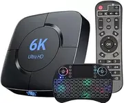 Android 10.0 TV Box, H616 Quad-Core 64-Bit Cortex-A53, 2.4Ghz/5.0Ghz WiFi 100/1000M Ethernet, Support H.265/3D/6K Ultra HD/BT 5.0/HDMI 2.0 with Wireless Mini Keyboard,4gb+32gb