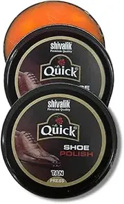 [Color Zebra] Quick Leather Shoe Wax Polish - 2-Pack (2 x 40g) | Color - TAN |, TAN, Free Size