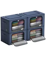 Sorbus Set of 4 Storage Bins with Windows