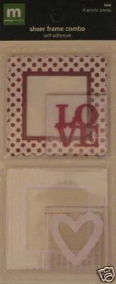 Making Memories 4 Acrylic SHEER FRAME COMBO LOVE Heart