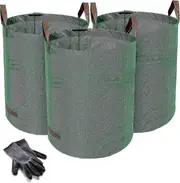 Heavy Duty Garden Waste Bags - 272 Litre - 3 Sacks - Industrial Fabric - Green/Garden Waste Sacks