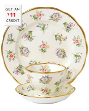 Royal Albert 100 Years of Royal Albert 1920 Spring Meadow 3pc Place Setting with $11 Credit
