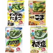 Riken 4Assort Soup Set Salt Leek/Wakame/Sesame/Egg 8Soups@Pack Made in Japan