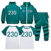 Squid Game 2 Player Cosplay Costume Tracksuit Complete Clothing Set 130cm style 230