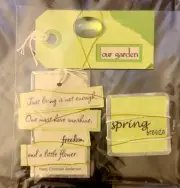 Spring - Garden 3D Scrapbook Embellishments with Hans Christian Andersen Quote