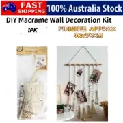 1PK Macrame Wall Decoration Craft Kit DIY Ornaments Wall Hanging Decor 40x76CM