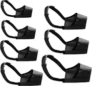 Dog Muzzles Suit, 7 PCS Adjustable Breathable Safety Small Medium Large Extra Dog Muzzles for Anti-Biting Anti-Barking Anti-Chewing Safety Protection (Black, One Size)