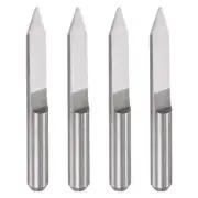 1/8" Shank 0.3mm Tip 40 Degree Solid Carbide Wood Engraving CNC Router Bit 4pcs
