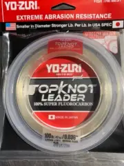 YO-ZURI TOPKNOT LEADER 100lb 30 Yds. 100% Super Fluorocarbon X 2 spools (60yds).