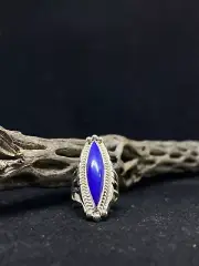 Handmade Native American Navajo lapis lazuli Sterling Silver Ring Size 6.75