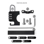 Anti-theft Combination Lock Portable Helmet Lock Motorcycle/Mountain Bike ##