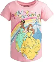 [Disney] Junior Birthday Girls T-Shirt Toddler to Big Kid, Pink, 2T