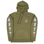 Neff Seasons Pull Over Hoodie, Men's Medium, Juniper Green New