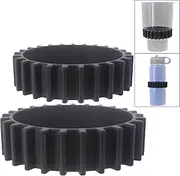 Car Cup Holder Gap Filler - Silicone Elastic Beverage Bands Compatible With Yeti Ramblers, Hydro Flasks, 12-46oz Bottles, Soda Cans & Cup Holder Expander (2 Pack)