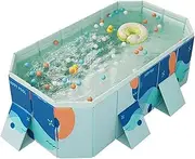 Folding Summer Swimming Pool, No Inflatable Swimming Pool Children's Bathing Pool Outdoor Large Pools, Family Entertainment Leisure Swimming Pool(Size:260cm)