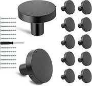 Masendelk Matte Black Drawer Knobs, 12pcs Kitchen Cabinet Knobs Modern Dresser Decorative Pulls Round Furniture Handles for Cabinets Cupboards MINYH2022031702 - 003