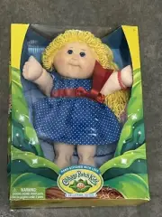 Cabbage Patch Kids CPK doll Blonde Hair Blue Eye Girl Dress WCT-81K 17" NIB