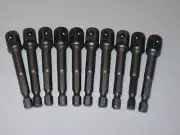10 POWER EXTENSION BARS DRIVER BITS HEX SHANK 3/8"