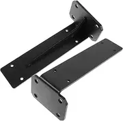 BRIGHTFUFU 2pcs Wall Mounted Floating Shelf Brackets Heavy Duty Support for Tv Cabinets Elegant Design for Kitchen Bathroom Easy Installation Strong Load Bearing Capacity