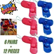 6 Pair Chicken Rooster Booster Rubber Spur Leg Red Blue Safety Guard Gift Set