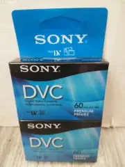 Sony 60 min Mini DV Premium DVC Blank Media Tape Video Cassette New Sealed (2PK)