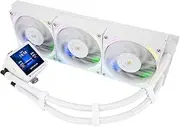 Frozen Vision 360 ARGB V2 White CPU Liquid Cooler - Magnetic Fixed 2.88” Display DIYable Theme, 2150RPM PWM Fan for AMD AM4/AM5 Intel LGA115X/1200/1700/1851/2011/2066