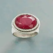 Sundance Ruby Pink chalcedony forever handmade sterling silver Ring for unisex