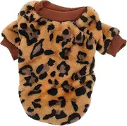 GANAZONO Adorable Thermal Puppy Coat Warm and Comfortable Dog Sweater for Fall Winter Soft with Leopard Print Easy to Wear Pet Clothing for Dogs