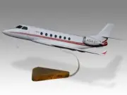 Gulfstream G200 Asia Jet Desk Wood Airplane New Model Small Scale 1/72