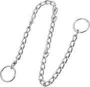 CVUTOVO Puppy Pet Choker Chain Collar Decorative Chrome Neck Chain for Small Dogs Long for French Bulldogs Durable Stylish Pet Accessory to Highlight Your Dog