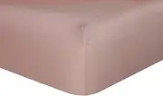 Sleepdown 100% Bamboo Cotton Plain Bamboo Cotton Fitted Sheet Soft Warm Cosy & Breathable Comfortable Bedding Bottom Sheets 35cm Extra Deep Pockets - Blush Pink - Double