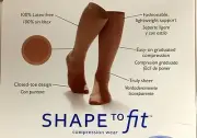 Shape to Fit Sheer Knee High Compression Stockings - Nude - 20-30 mmHg