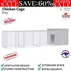 Walk-in Chicken Coop Pet Run Cage Rabbit Hutch Cover House Large 400x91x100cm AU