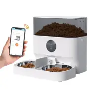 Purechew Double Automatic Pet Feeder with Splitter & Dual Bowls for Cats/Dogs