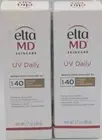 2 Pack EltaMD UV Daily SPF 40 Tinted Sunscreen, Moisturizer for Dry & Combo Skin