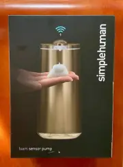 Simplehuman 10oz Touch-Free Foam Sensor Pump Dispenser-Brass Stainless Steel NIB