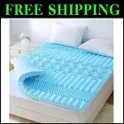 2 Inch Queen Cooling Mattress Topper with Egg Crate Design for Breathable Sleep